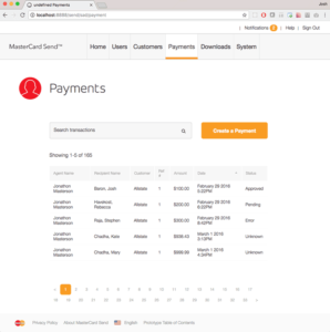Mastercard Send Prototype Payments
